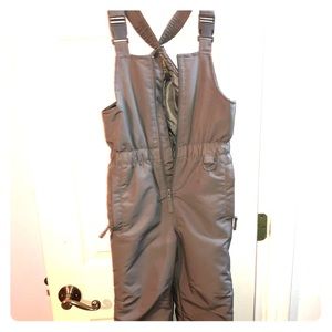 Girls gray winter bib snow pants ski pants size 7